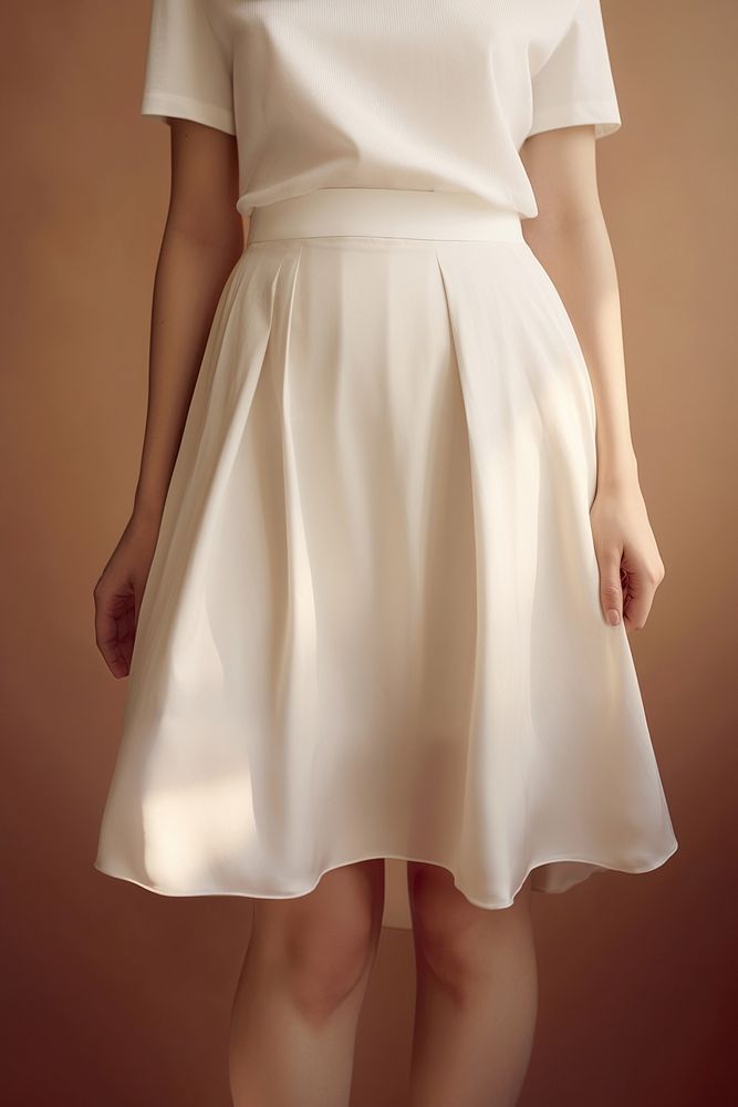 Skirt dress white midsection. AI generated Image by rawpixel.