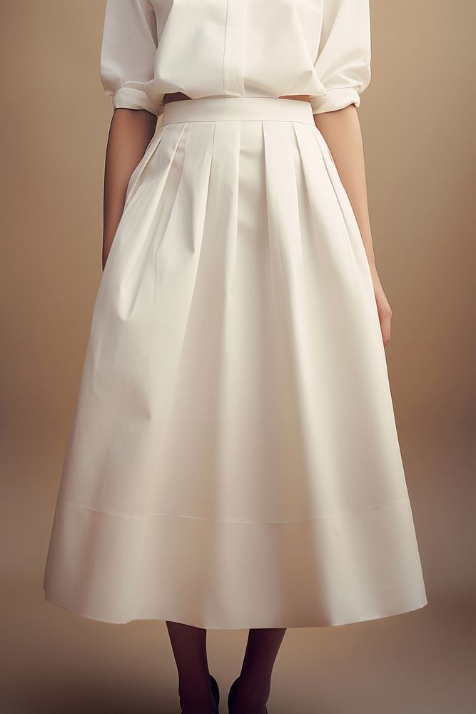 Skirt dress white outerwear. AI generated Image by rawpixel.