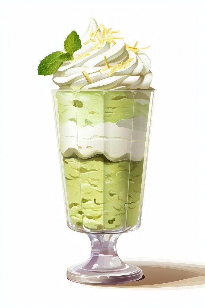 Dessert cream green food. AI generated Image by rawpixel.
