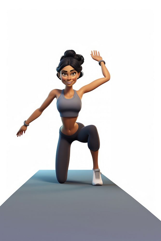Stretching dancing cartoon sports. AI generated Image by rawpixel.