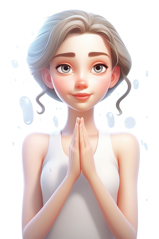 Cartoon contemplation spirituality exercising. AI generated Image by rawpixel.
