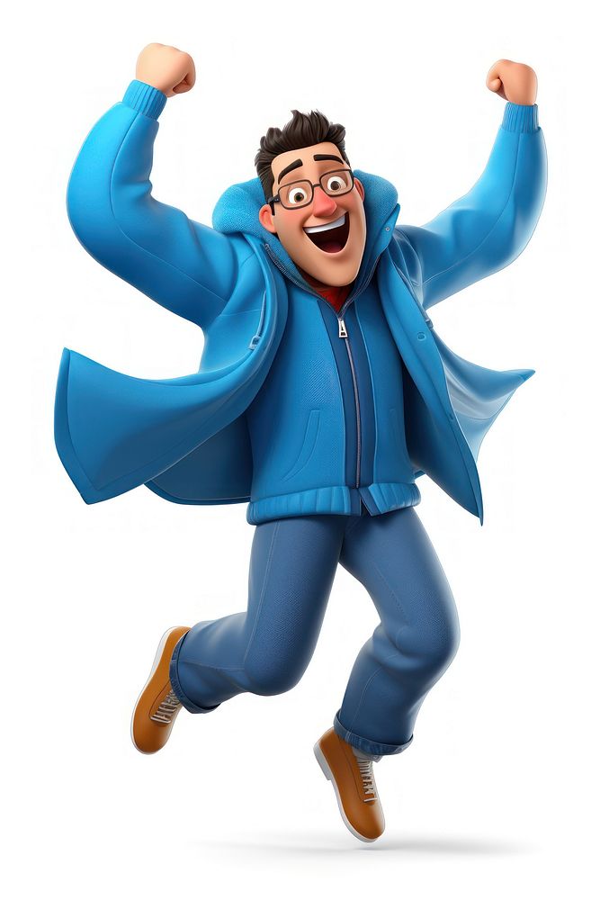 Cartoon adult blue coat. AI generated Image by rawpixel.