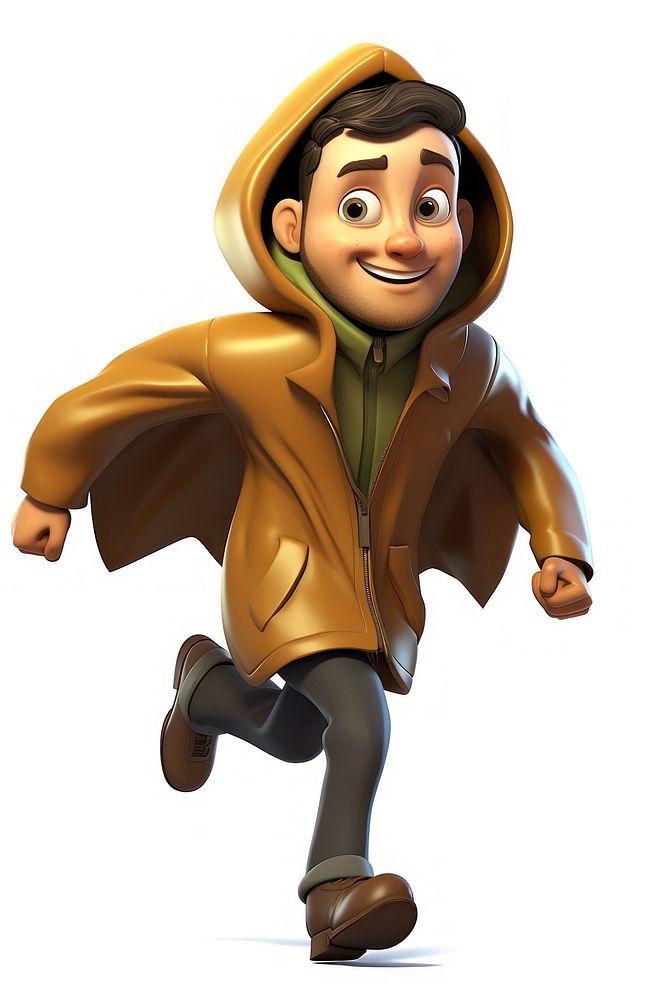 Cartoon coat white background portrait. AI generated Image by rawpixel.