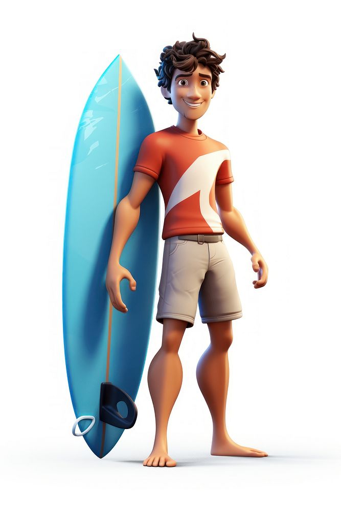 Surfing sports toy white background. AI generated Image by rawpixel.