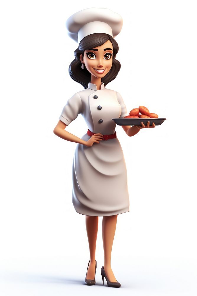 Cartoon adult women chef. AI generated Image by rawpixel.