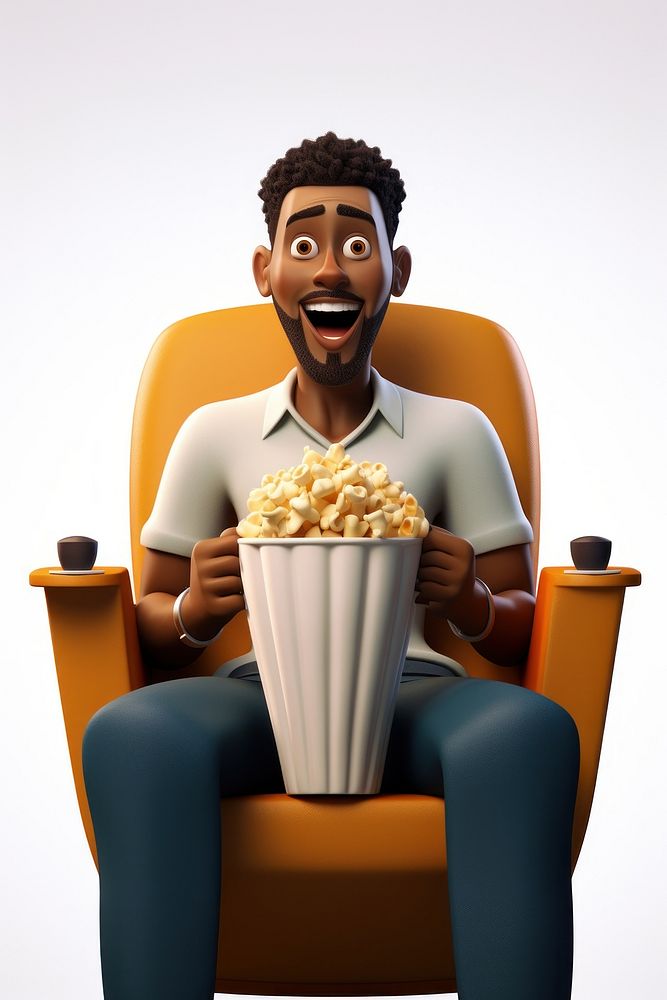 Chair popcorn sitting snack. AI generated Image by rawpixel.