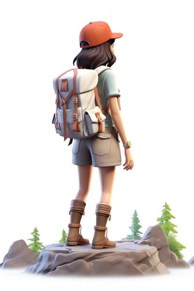 Backpack footwear cartoon hiking. AI generated Image by rawpixel.