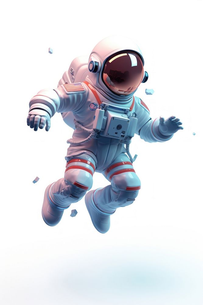 Space parachuting futuristic astronaut. AI generated Image by rawpixel.