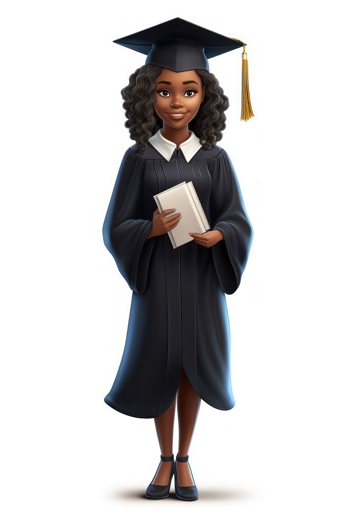 Graduation student cartoon adult. AI generated Image by rawpixel.