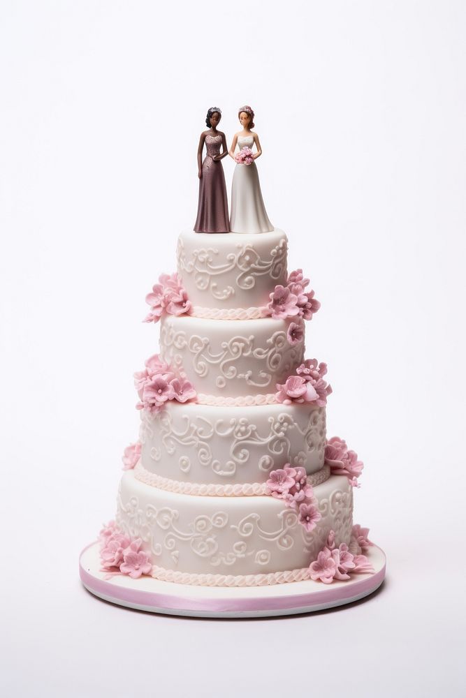 Wedding cake dessert bride. AI generated Image by rawpixel.