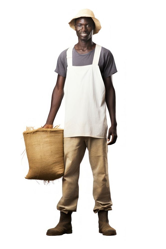 Farmer adult white background accessories. AI generated Image by rawpixel.