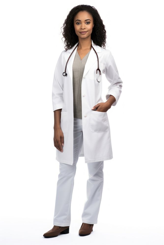 Doctor coat white background stethoscope. AI generated Image by rawpixel.