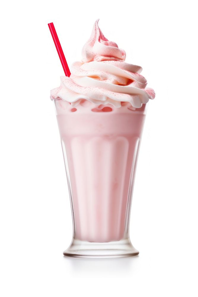 Pink milkshake cream smoothie dessert. AI generated Image by rawpixel.