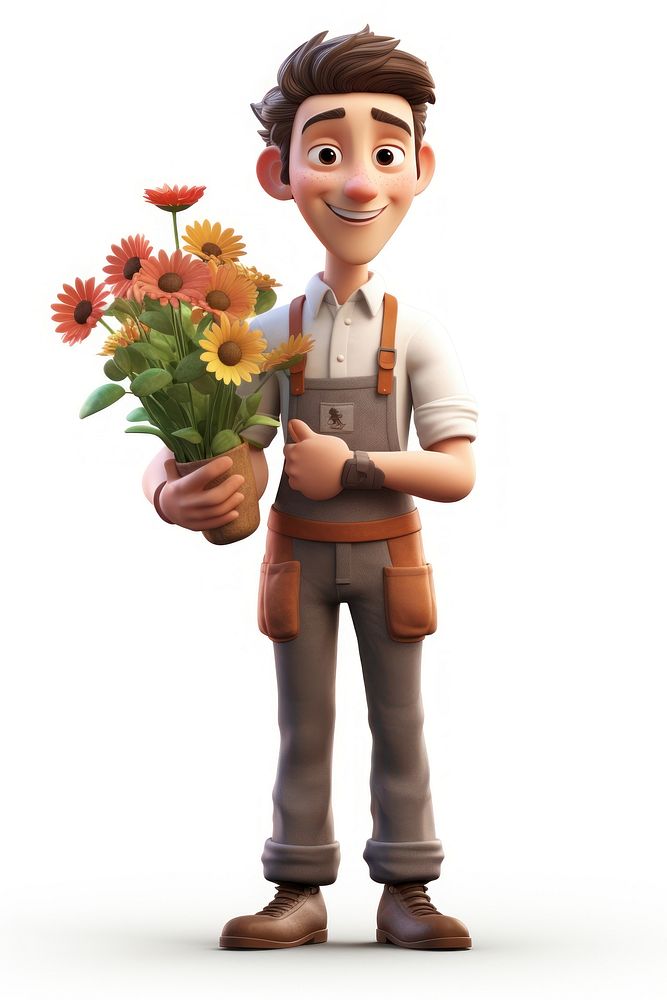Florist cartoon flower plant. AI generated Image by rawpixel.