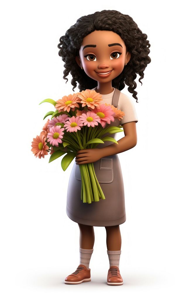 Florist cartoon flower female. AI generated Image by rawpixel.