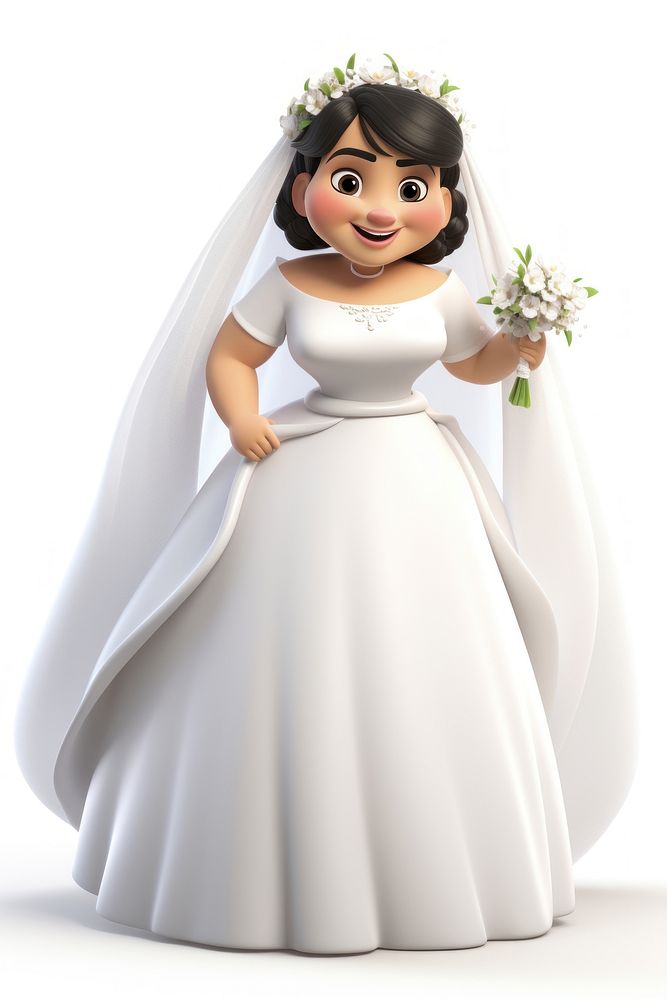 Bride figurine cheerful wedding. AI generated Image by rawpixel.