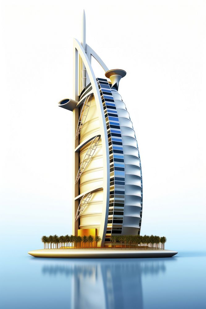Dubai architecture building landmark. 