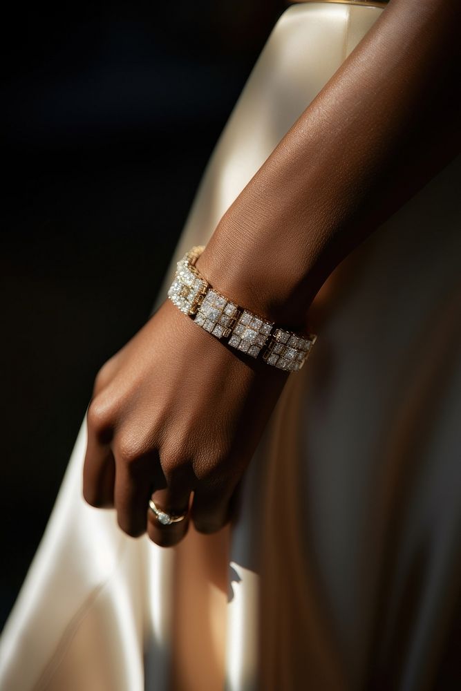 Bracelet hand jewelry diamond. AI generated Image by rawpixel.