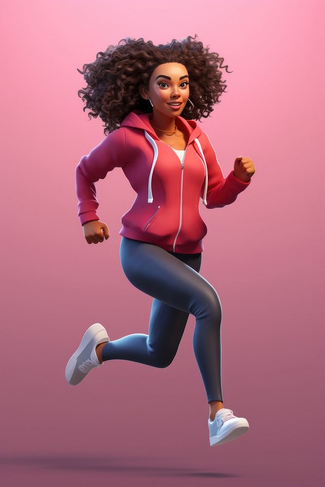 Running adult woman determination. AI generated Image by rawpixel.