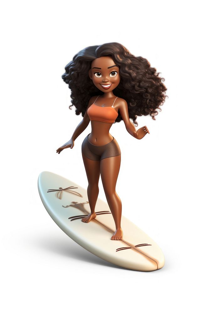 Surfboard surfing cartoon sports. AI generated Image by rawpixel.