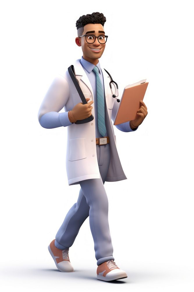 Cartoon doctor adult male. AI generated Image by rawpixel.
