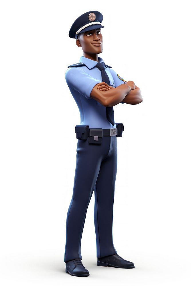 Cartoon officer adult male. AI generated Image by rawpixel.