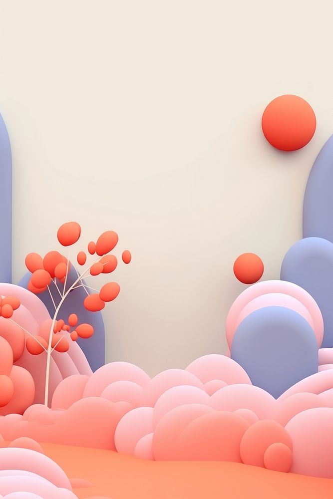 Backgrounds balloon pattern plant. AI generated Image by rawpixel.