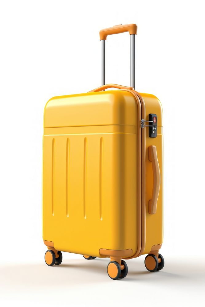 Luggage suitcase white background vacation. AI generated Image by rawpixel.