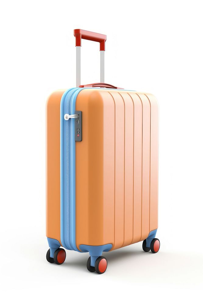Luggage suitcase white background disembarking. AI generated Image by rawpixel.