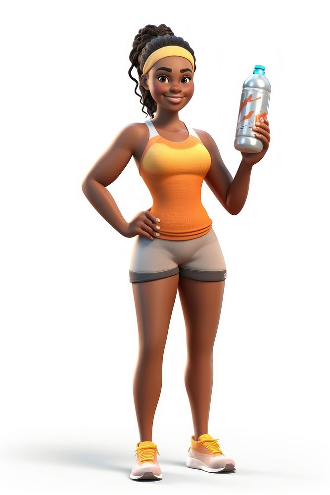 Standing cartoon sports bottle. AI generated Image by rawpixel.