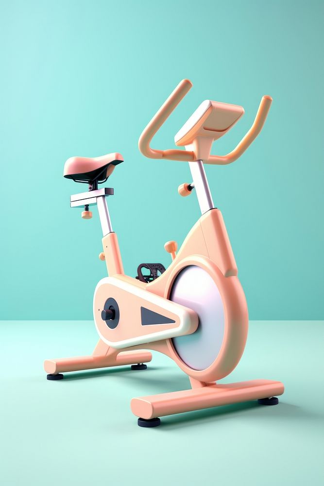 Bicycle sports gym stationary bicycle. AI generated Image by rawpixel.
