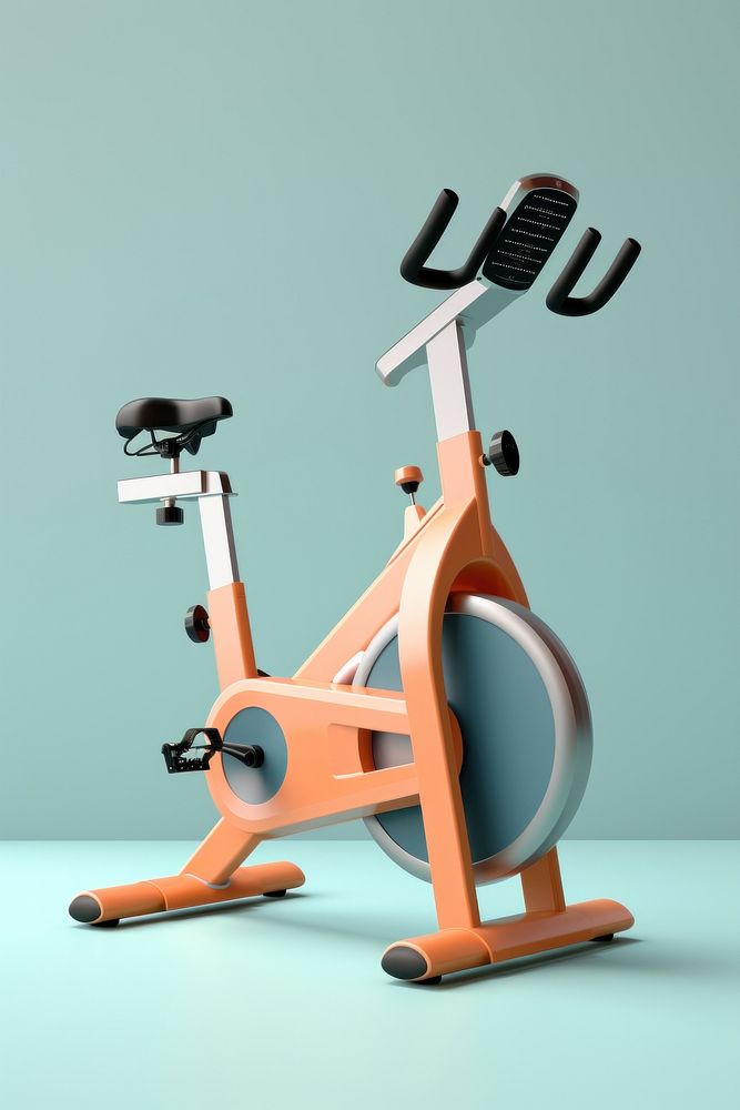 Bicycle sports gym stationary bicycle. AI generated Image by rawpixel.