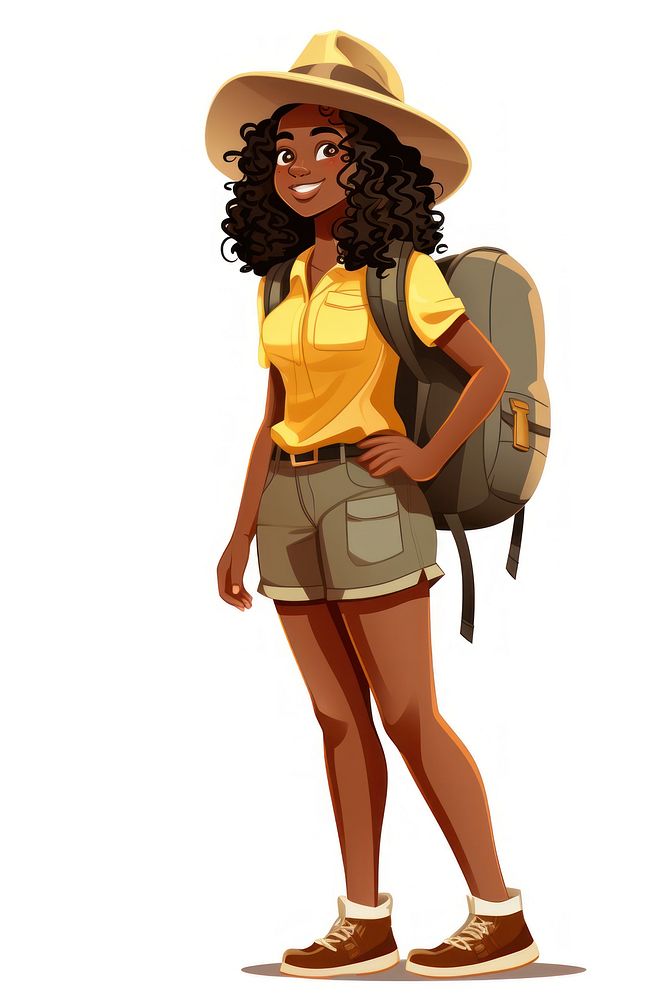 Backpack cartoon shorts female. AI generated Image by rawpixel.