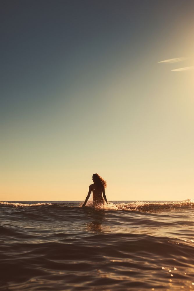 Sea sunlight swimming outdoors. 