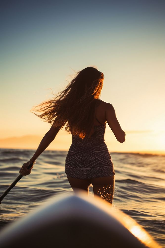 Surfboard sunlight outdoors nature. AI generated Image by rawpixel.