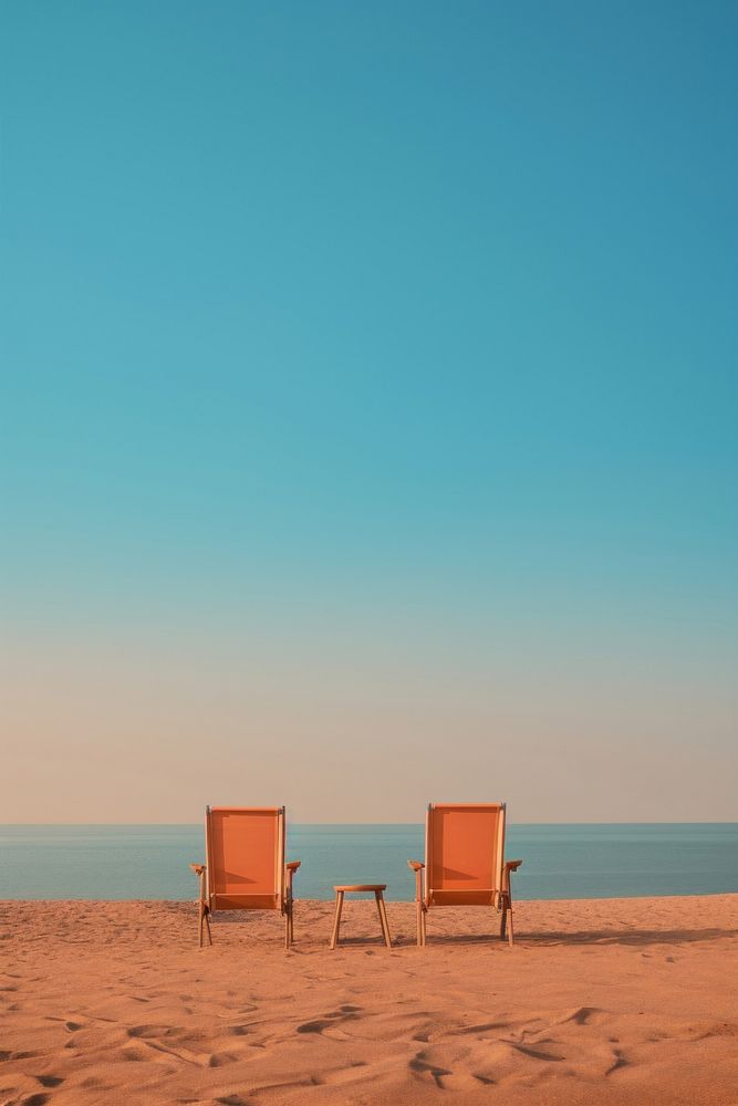 Furniture outdoors vacation horizon. AI generated Image by rawpixel.