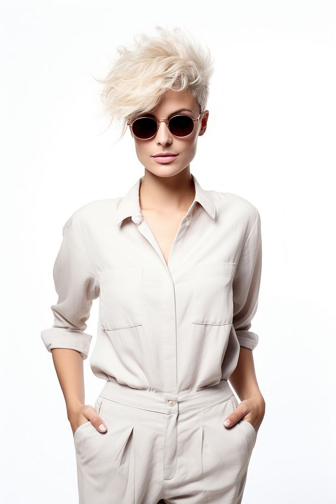 Sunglasses adult woman white background. AI generated Image by rawpixel.