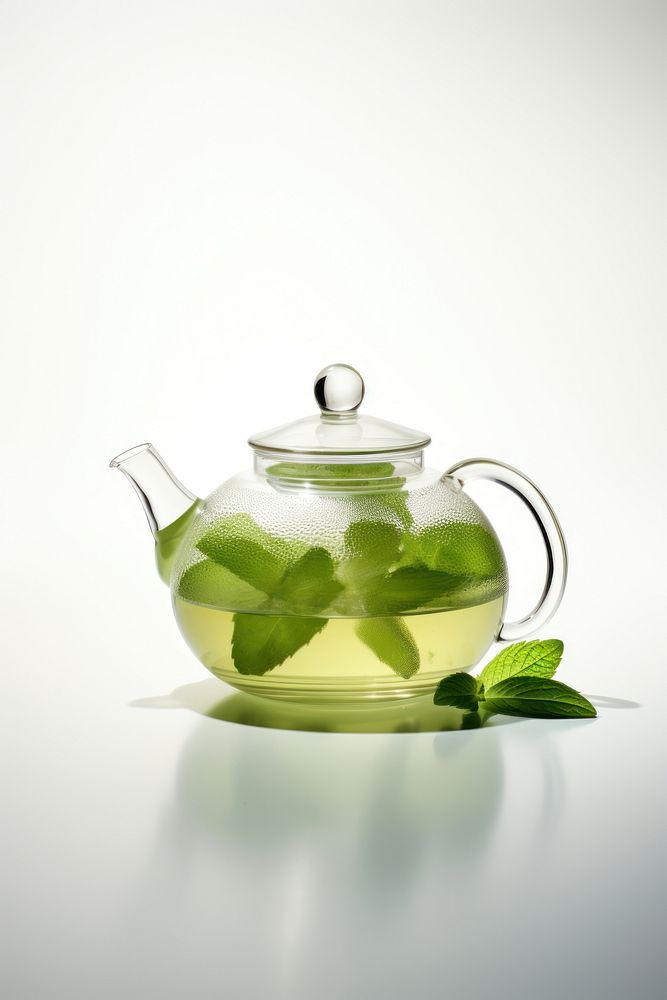 Hot mint tea teapot drink plant. AI generated Image by rawpixel.