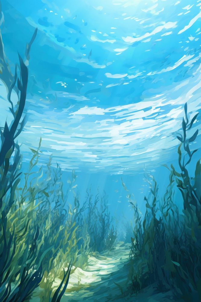 Underwater ocean sea outdoors. AI generated Image by rawpixel.
