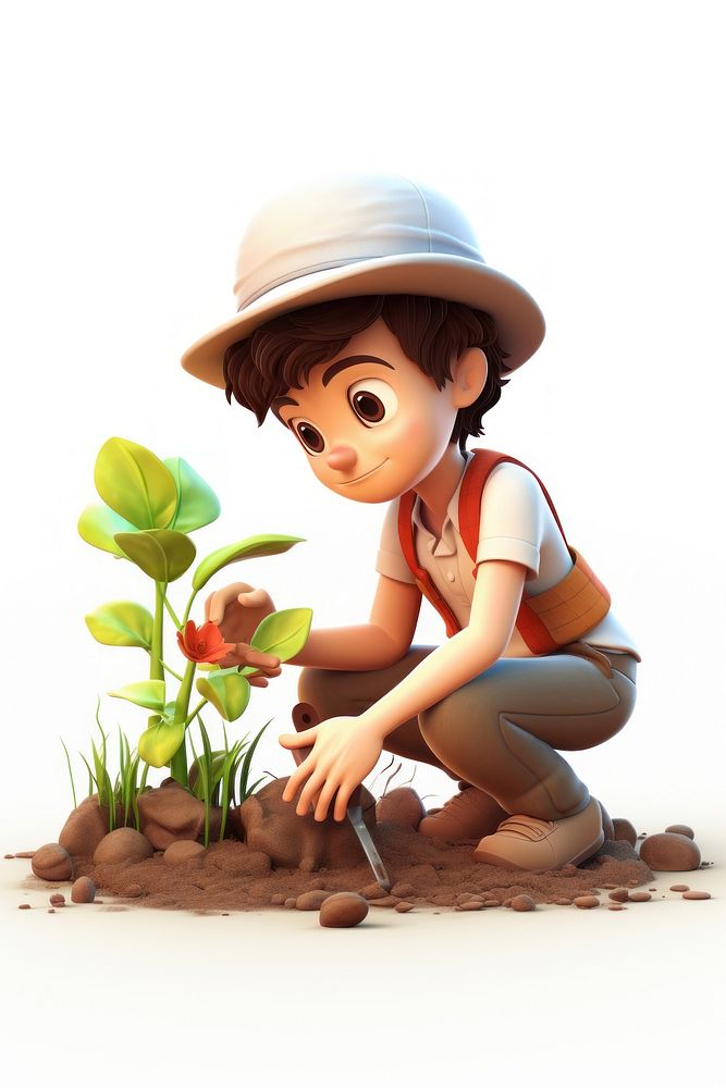 Gardening cartoon nature plant. AI generated Image by rawpixel.