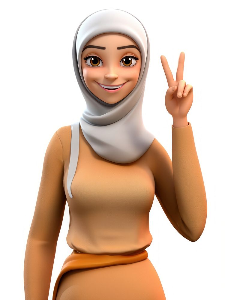 Portrait smiling cartoon finger. AI generated Image by rawpixel.