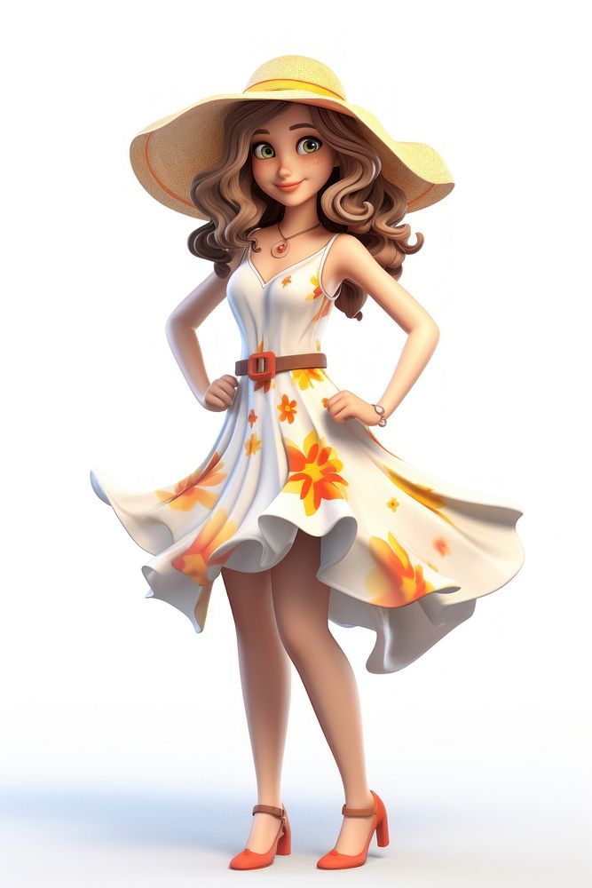 Cartoon summer doll toy. AI generated Image by rawpixel.