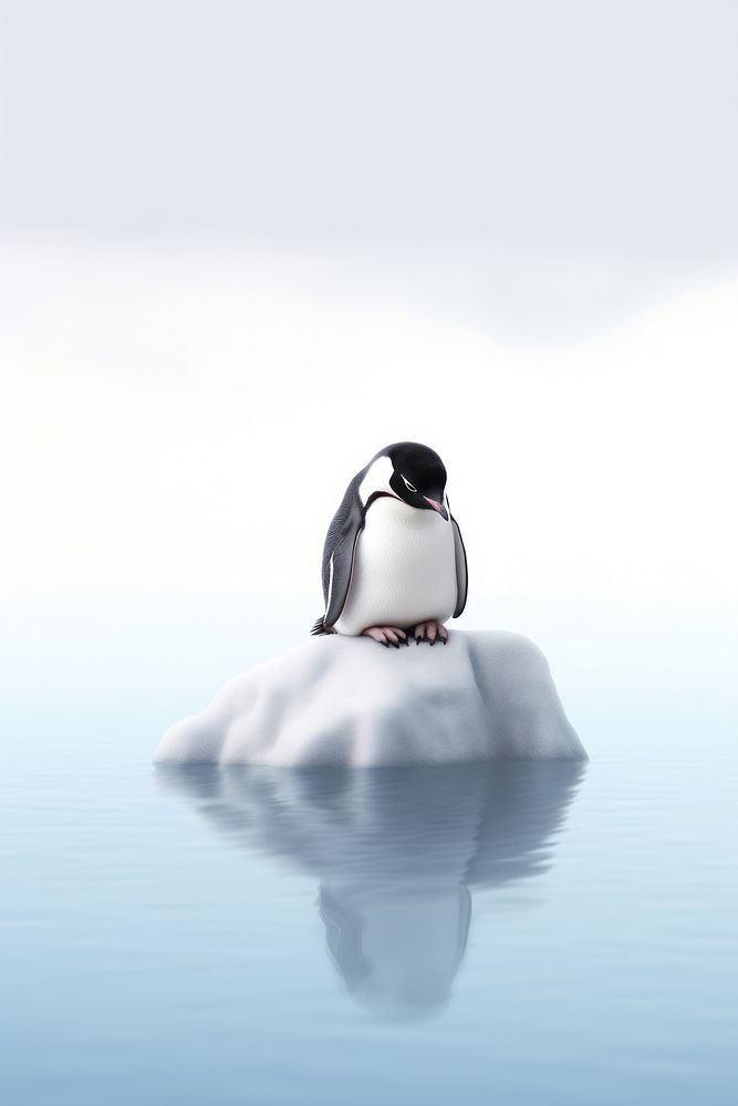 Penguin outdoors iceberg animal. AI generated Image by rawpixel.