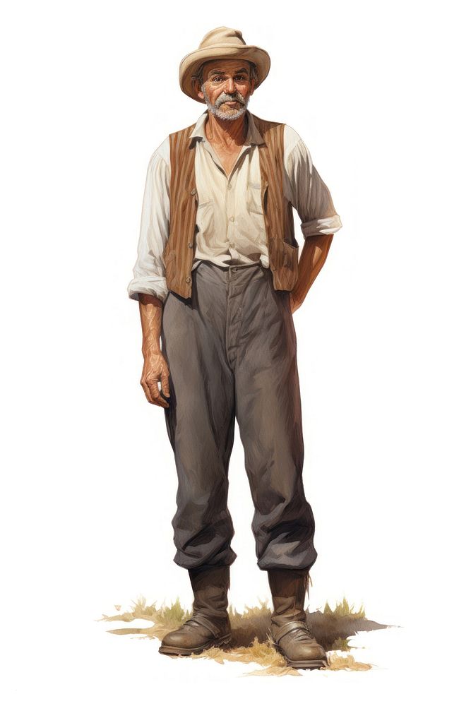 Portrait standing farmer adult. AI generated Image by rawpixel.