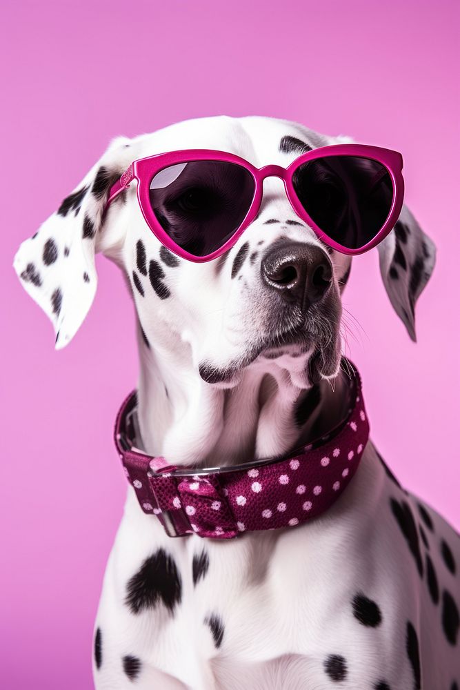 Sunglasses dalmatian mammal animal. AI generated Image by rawpixel.