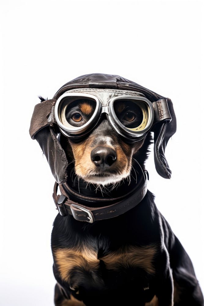 Dog glasses goggles animal. AI generated Image by rawpixel.