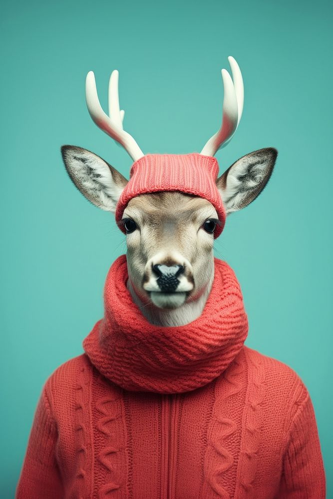 Sweater portrait animal mammal. AI generated Image by rawpixel.