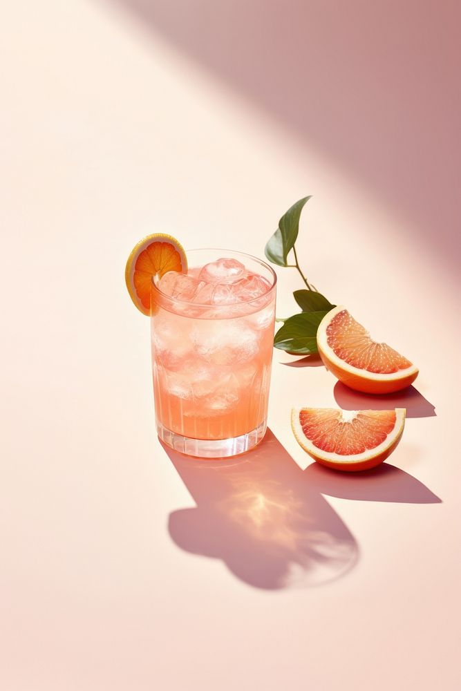 Cocktail grapefruit drink plant. AI generated Image by rawpixel.