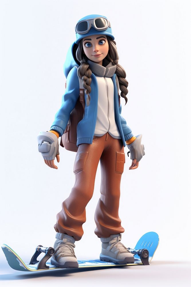 Figurine female snow toy. AI generated Image by rawpixel.