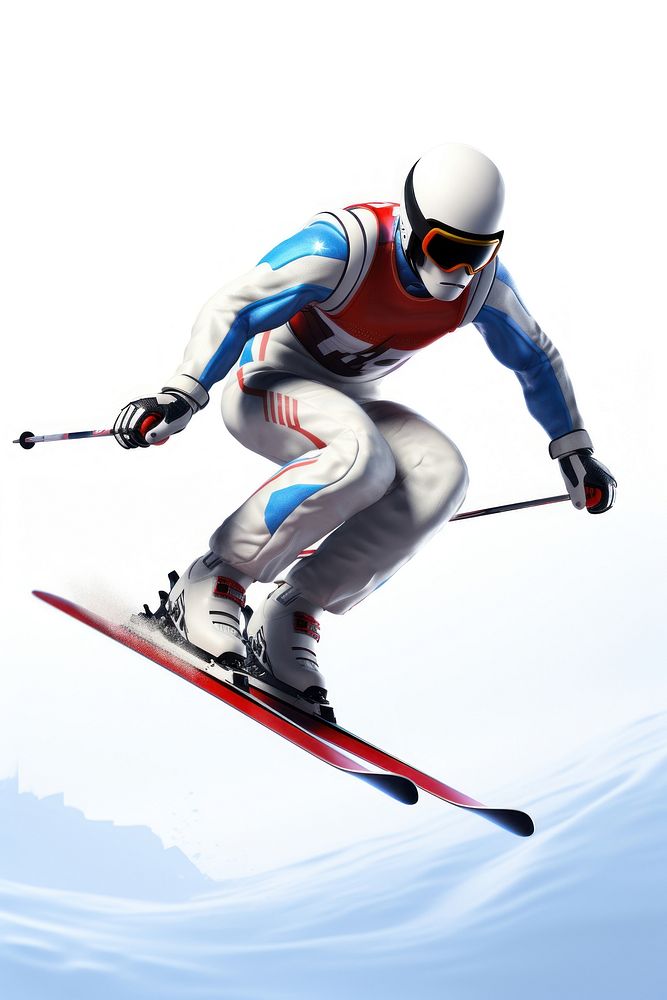 Skiing recreation jumping sports. AI generated Image by rawpixel.